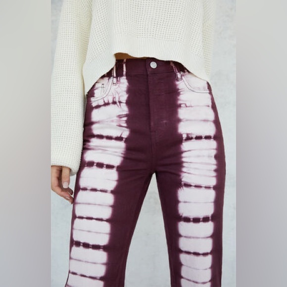 Pacsun Eco Raspberry tie dye high waisted jeans NWT - Picture 2 of 6